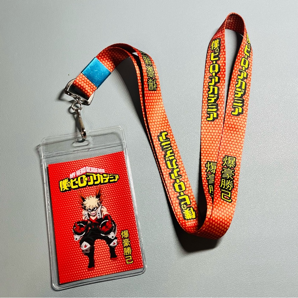 My Hero Academia Bakugo Anime Lanyard with ID Card Holder